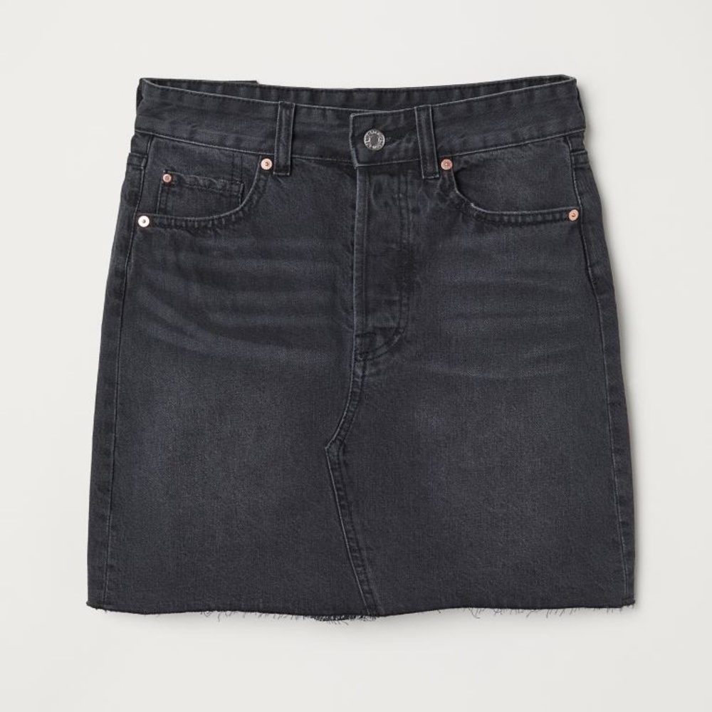 H&M Black Denim Skirt